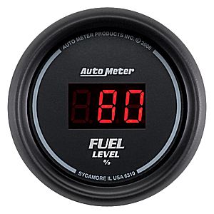 Autometer Digital Series 2 1/16" Fuel Level Gauge - Black